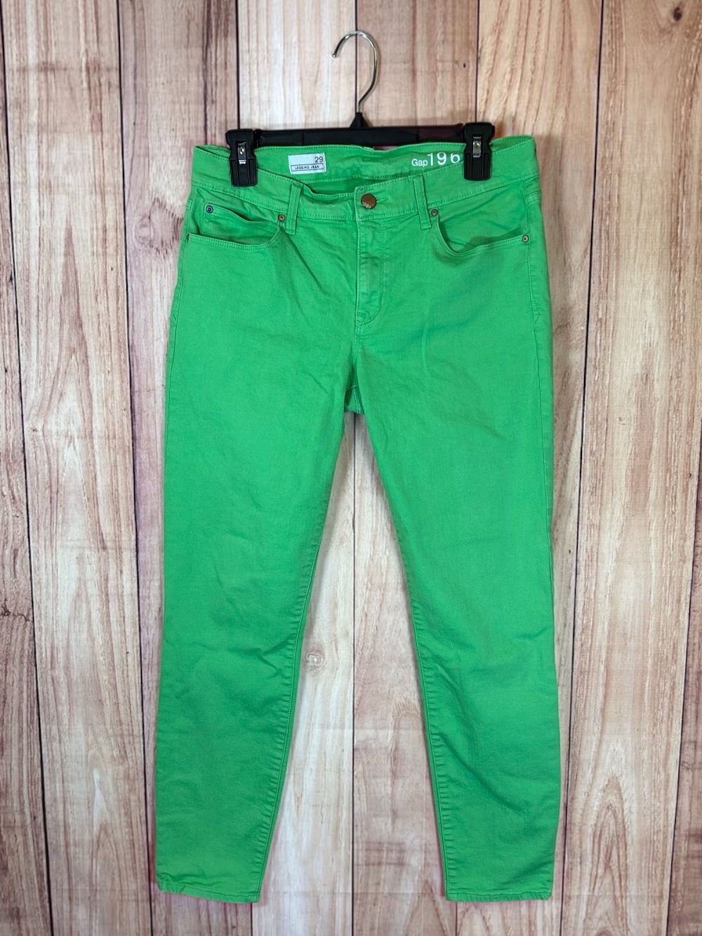Gap 1969 Women’s Jegging Jeans SZ 29 / 8 Bright Green Skinny Mid Rise #321